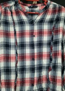 DNMX - Cozy Plaid Button-Up Shirt