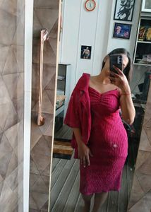 Textured Bodycon Dress