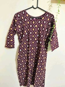 Maroon Diamond Print Kurta set