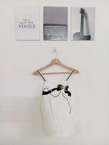 White Cami Top with Bow Detail