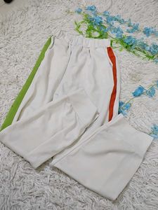 Stylish White Track Pants