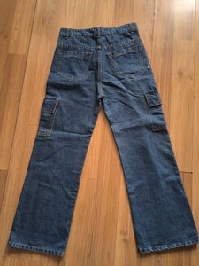 Stylish Blue Denim Cargo Jeans