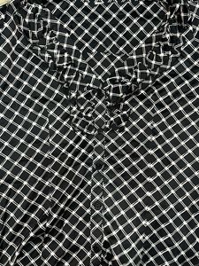 Chic Black &amp; White Checkered Blouse