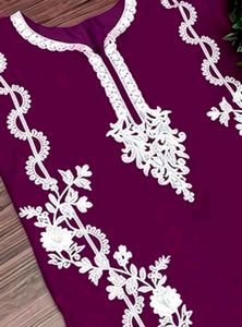 women georgette kurti pant set