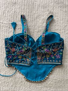 Navratri Teal Ethnic Blouse