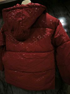 Shiny Red Puffer Jacket