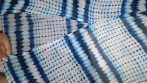 Blue &amp; White Tie-Dye Dress