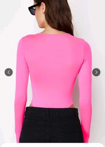 Hot Pink Long Sleeve Bodysuit