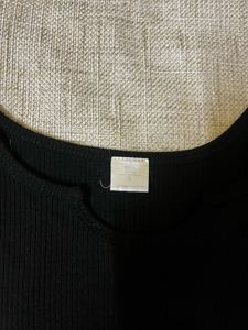 Black Ribbed Crop Tank Top