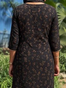 Elegant Black Kurta Set without dupatta