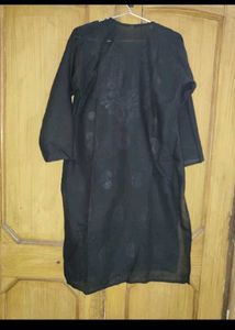 Elegant Black Embroidered Kurta