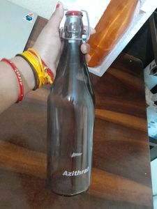 Newly Unused Set Of 2 Glass Bottle