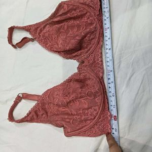 Lace Bra🪔-34F big size Rose Pink