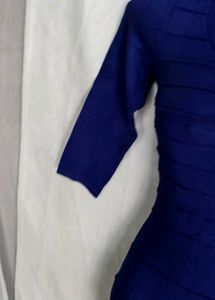 Elegant Royal Blue Bandage Dress