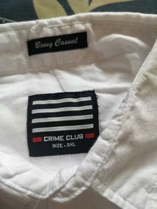 3xl Crime Club White Shirt | Premium Cotton (New)