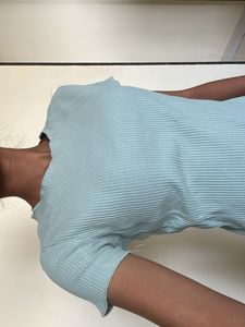 Ribbed Pastel Green top