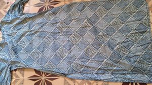 Blue Geometric Print Kurta L size