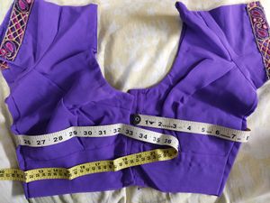Brand new, lavender plain saree