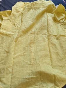 Yellow Hooded Casual Shirt