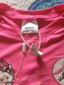 Y2k Hello Kitty Dodgers Crop Top