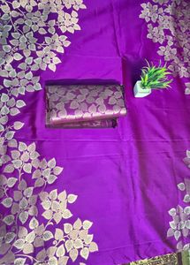 Stunning Purple Silk Saree