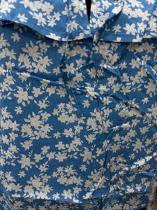 blue colour floral top