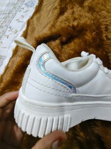 ZARA kids White Lace-Up Sneakers for girls