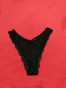 M&amp;S Black Lace Brief Panty