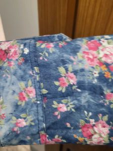 Beautiful Denim Like Cotton Shirt For Girls Juliet