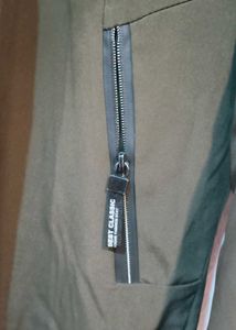 Stylish Khaki Bomber Jacket with Hood