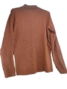 Brown Mock Neck Top LR-9