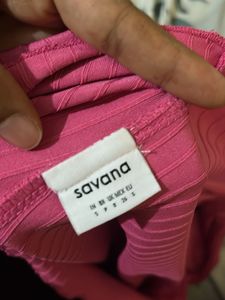 Ribbed Pink Long Sleeve Top