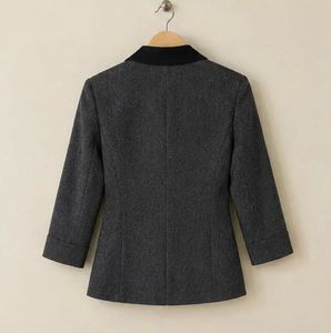 Chic Grey Blazer and Skirt Set