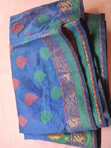 Vibrant Blue cotton Saree