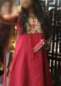 Red Paisley Sleeveless Dress