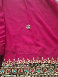 Designer Embroidered Silk Saree