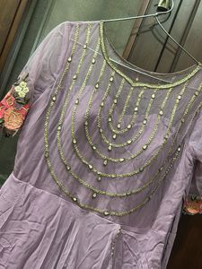 Elegant Lavender Anarkali Kurta