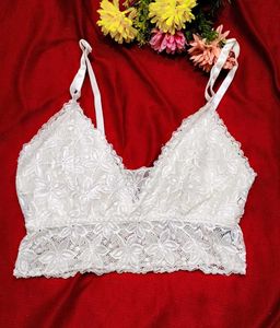 White Lace Bralette Crop Top