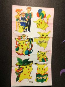 Vintage Pokemon Stickers Pikachu & Team 💕