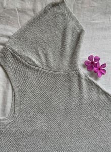 Silver Knit Top