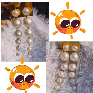 Pack Of 1 Pearl Long Earrings