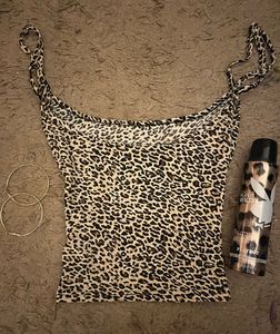 y2k xxs/xs Leopard Print Tank Top