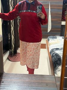 Stylish Red Pullover Sweater