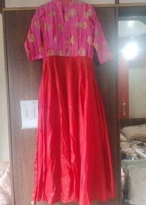 Red &amp; Pink Ethnic Dress