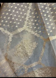 Elegant Gold Banarasi Silk Dupatta