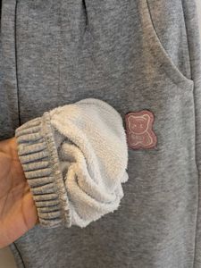 Grey Joggers with Bear Patch