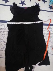 Elegant Black Ruffled Mini Dress