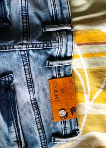 Men's Distressed Blue Jeans