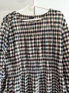 M&amp; S Gingham Check Midi Dress (Size 18-20 / XXL)