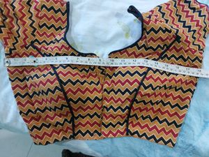 Handloom cotton Chevron Pattern Blouse